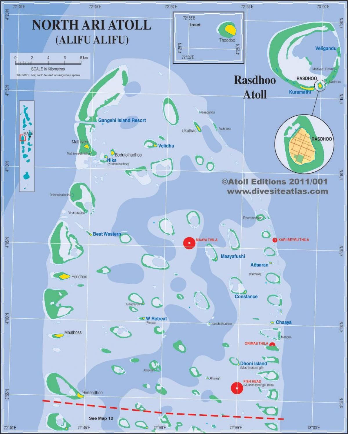 mapa ng ari atoll maldives