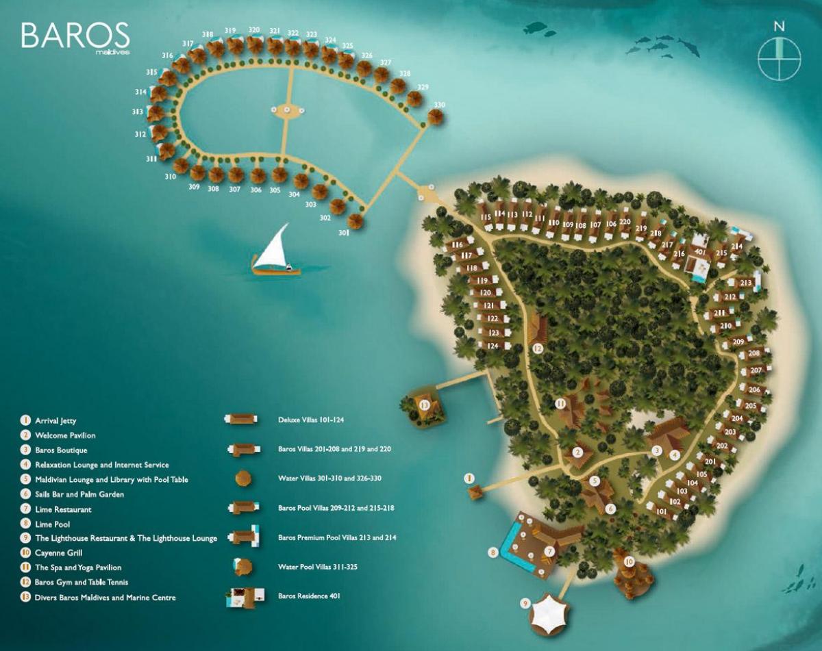 mapa ng baros maldives
