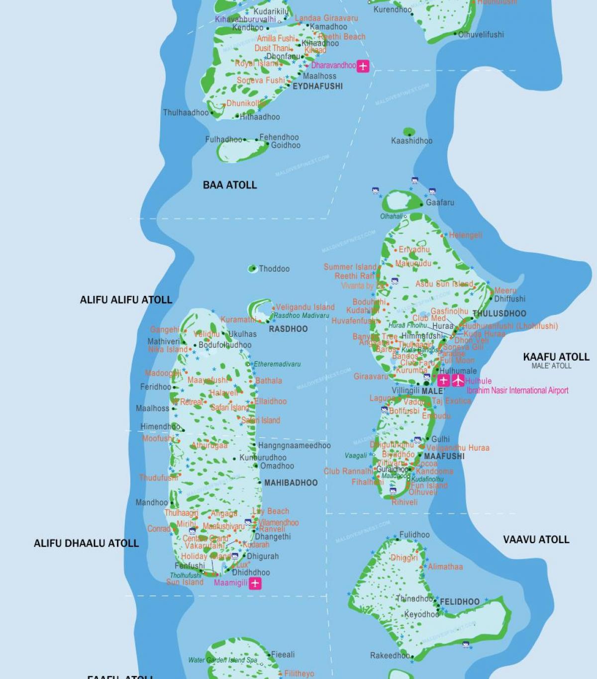 maldives paliparan ng mapa