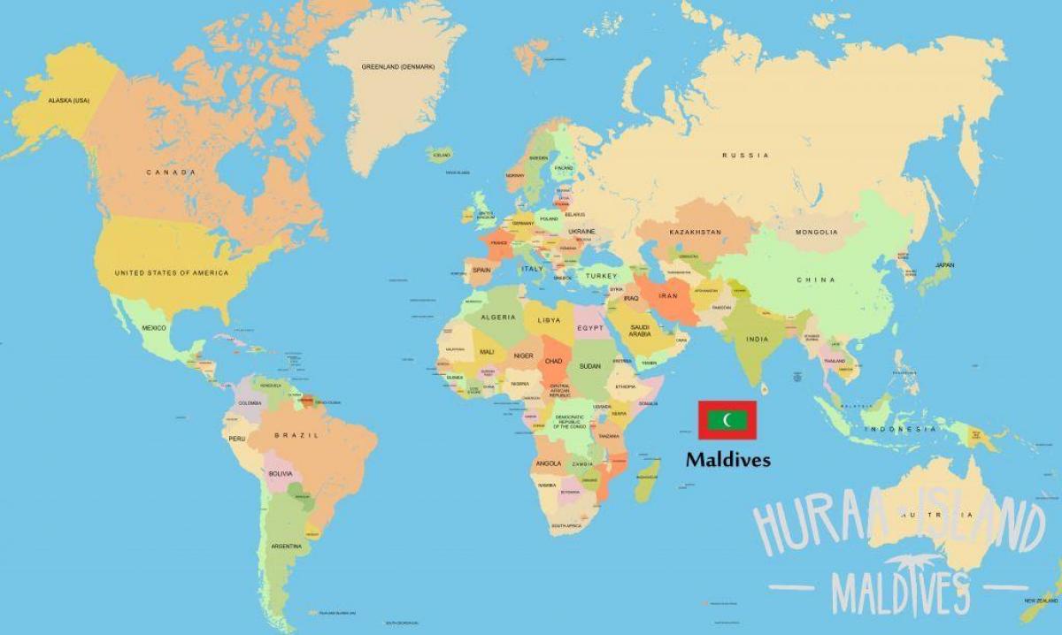 mapa ng maldives sa mapa ng mundo