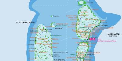 Maldives paliparan ng mapa