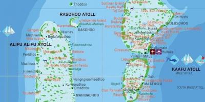 Mapa ng maldives turista