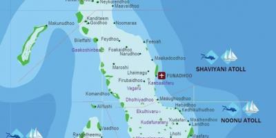 Ang buong mapa ng maldives