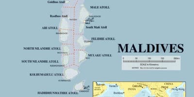 Mapa ng maldives pisikal na 