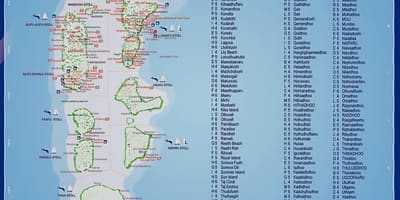 Mapa ng maldives islands resort